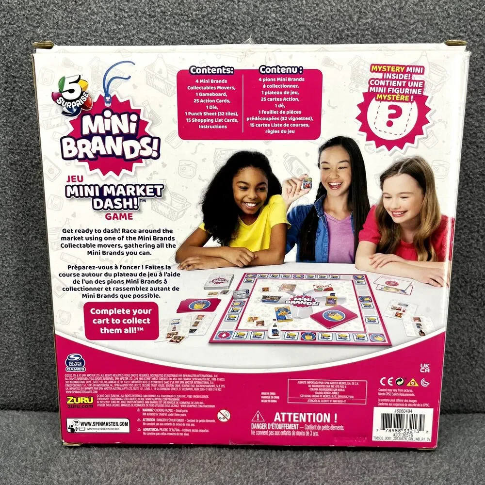 4 Surprise Mini‎ Brands Zuru Series 3 Collector's Case + Mini Market dash Game